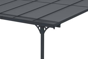 Fali Autóbeálló / Pergola 9m² KLEO 3x3m Alumínium Szürke 6