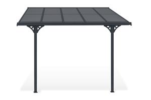 Fali Autóbeálló / Pergola 9m² KLEO 3x3m Alumínium Szürke 3
