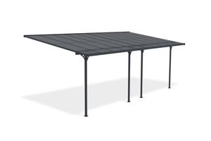 Fali Autóbeálló / Pergola 18m² KLEO 6x3m Alumínium Szürke 3