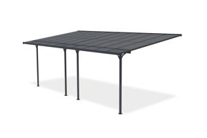 Fali Autóbeálló / Pergola 18m² KLEO 6x3m Alumínium Szürke 4