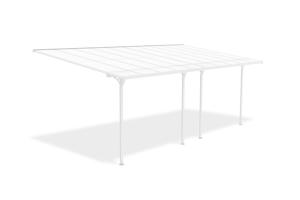 Pristavaná pergola/prístrešok na auto 18m² KLEO 600L300 hliník Biela 3