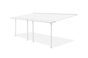 Pristavaná pergola/prístrešok na auto 18m² KLEO 600L300 hliník Biela 4