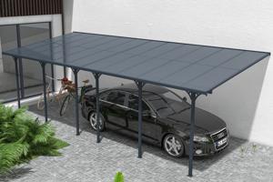 Fali Autóbeálló / Pergola 24m² KLEO 8x3m Alumínium Szürke 5