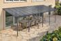 Toit terrasse/Carport 24m² KLEO 8x3m aluminium gris