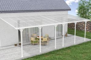 Carport / Pérgola Adosada 24m² KLEO 8x3m Aluminio Blanco 5