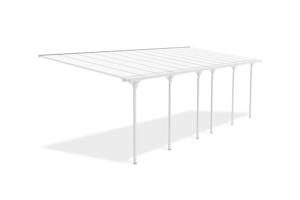 Carport / Pérgola Adosada 24m² KLEO 8x3m Aluminio Blanco 3