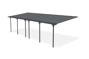Carport / Pérgola Adosada 27m² KLEO 9x3m Aluminio Gris 4