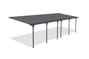 Carport / Pérgola Adosada 27m² KLEO 9x3m Aluminio Gris 3