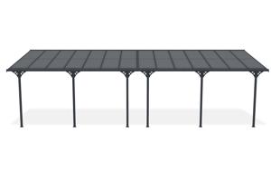 Carport / Pérgola Adosada 27m² KLEO 9x3m Aluminio Gris 2