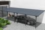 Angebaute Pergola/Carport 27m² KLEO 900L300 Aluminium Grau