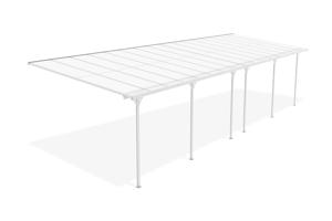 Carport / Pergolă Lipită De Perete 30m² KLEO 10x3m Aluminiu Alb 3