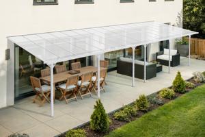 Fali Autóbeálló / Pergola 30m² KLEO 10x3m Alumínium Fehér main image