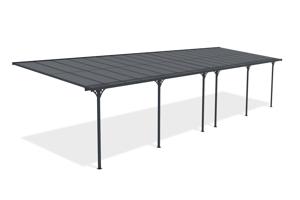 Fali Autóbeálló / Pergola 33m² KLEO 11x3m Alumínium Szürke 4