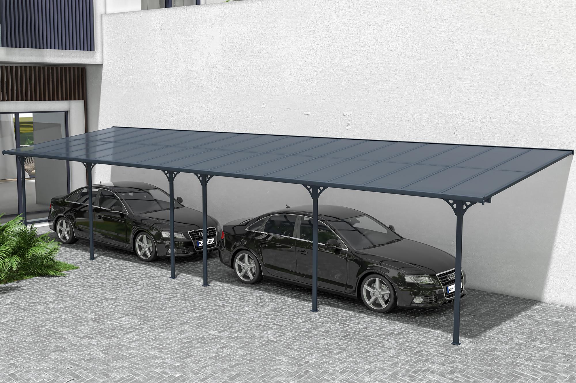 Fali Autóbeálló / Pergola 33m² KLEO 11x3m Alumínium Szürke 5