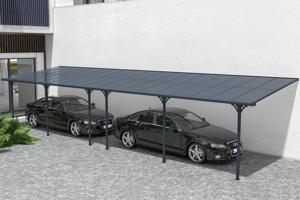 Fali Autóbeálló / Pergola 33m² KLEO 11x3m Alumínium Szürke 5