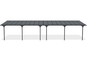 Fali Autóbeálló / Pergola 33m² KLEO 11x3m Alumínium Szürke 2