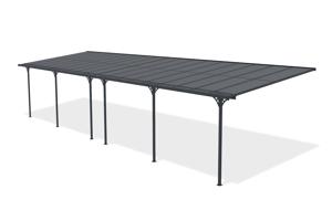 Fali Autóbeálló / Pergola 33m² KLEO 11x3m Alumínium Szürke 3