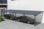 Pergola addossata/posto auto coperto 33m² KLEO 1100L300 grigio alluminio