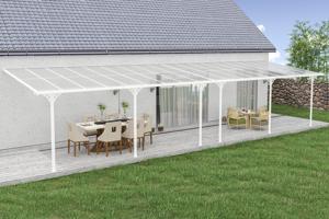 Fali Autóbeálló / Pergola 33m² KLEO 11x3m Alumínium Fehér 5