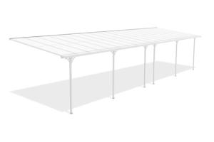 Fali Autóbeálló / Pergola 33m² KLEO 11x3m Alumínium Fehér 4
