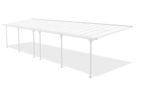 Fali Autóbeálló / Pergola 33m² KLEO 11x3m Alumínium Fehér 3