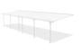 Lean-to pergola/carport 33m² KLEO 1100L300 aluminium White