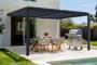 Pergola Bioclimatique adossée SANTA 4x3m aluminium gris