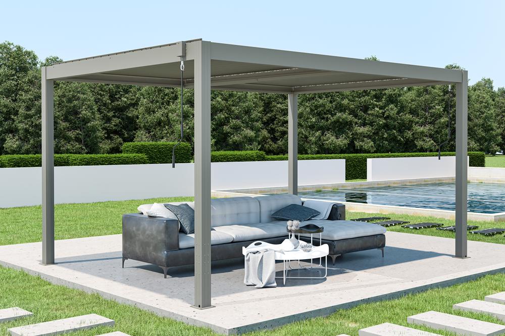 SANTA Bioklimatická pergola 4x3m Aluminium Taupe