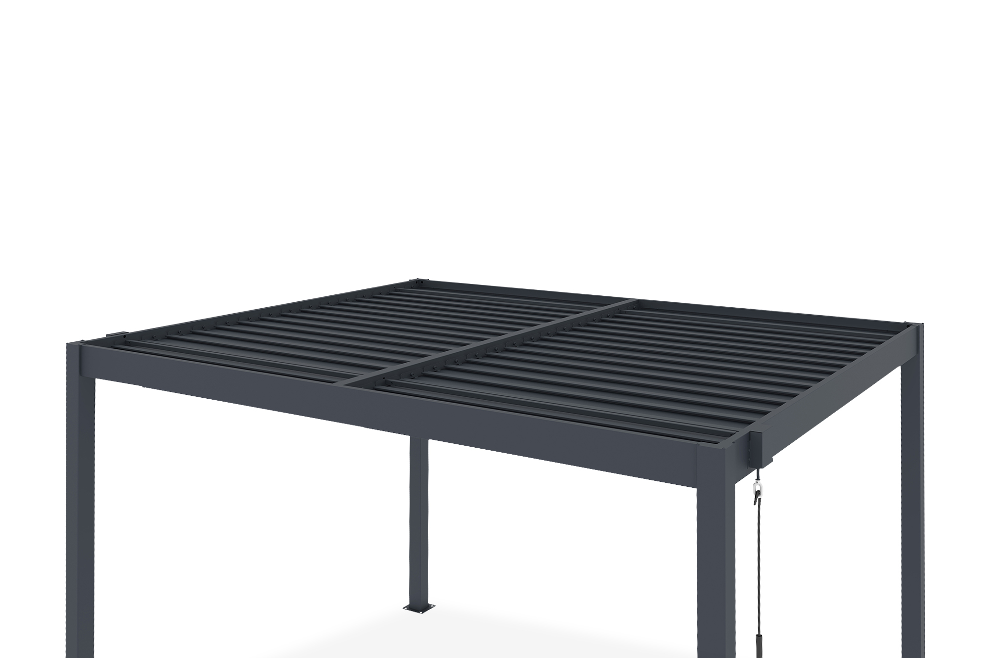 PIANA 3x2,5m fritstående bioklimatisk pergola i grå aluminium 19