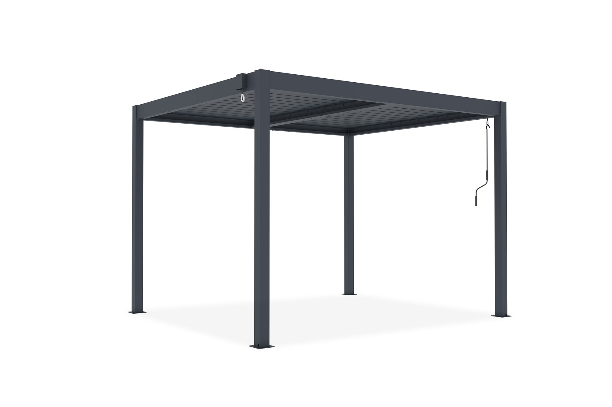 PIANA 3x2,5m fritstående bioklimatisk pergola i grå aluminium 17