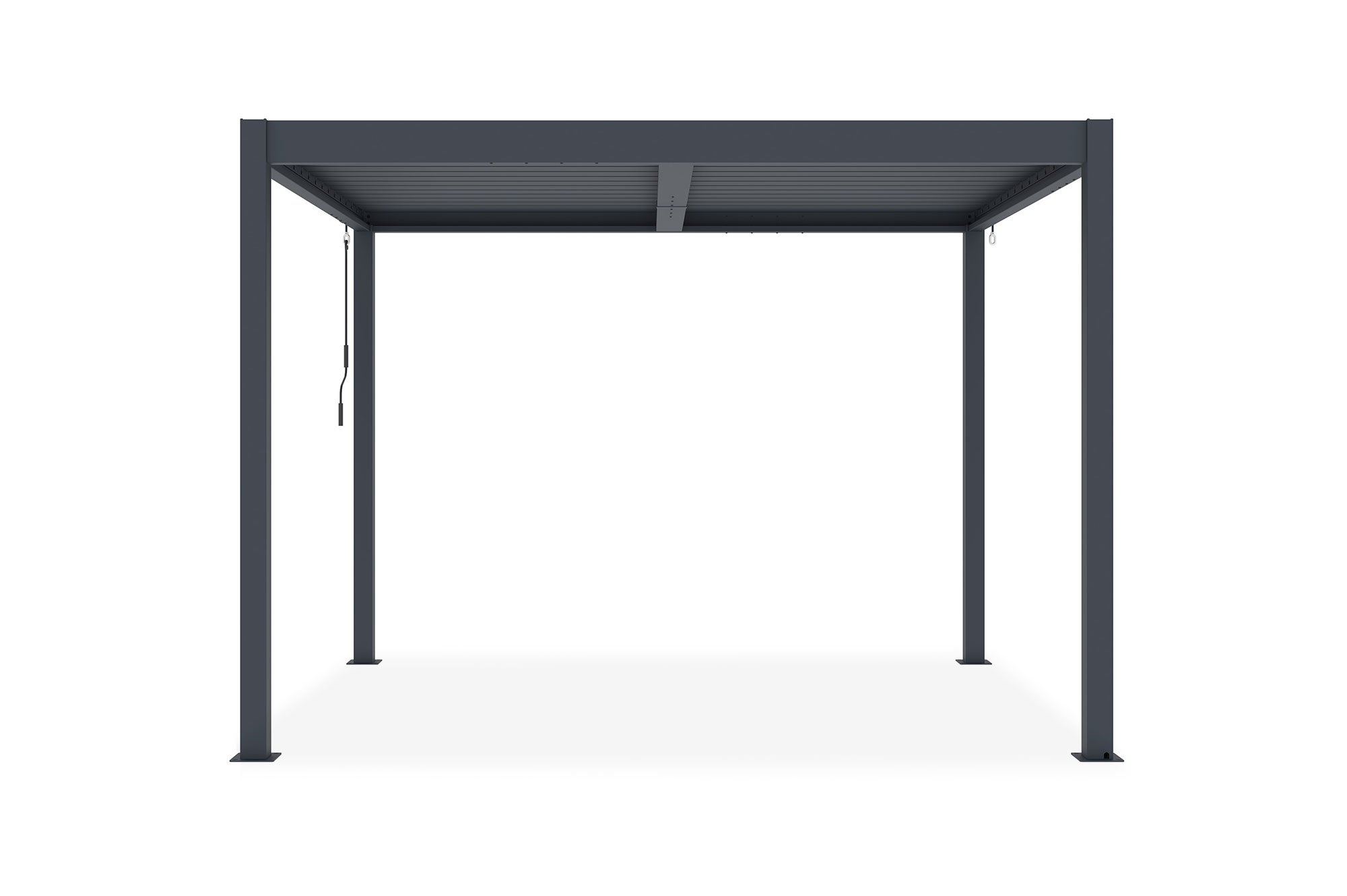 PIANA 3x2,5m fritstående bioklimatisk pergola i grå aluminium 3