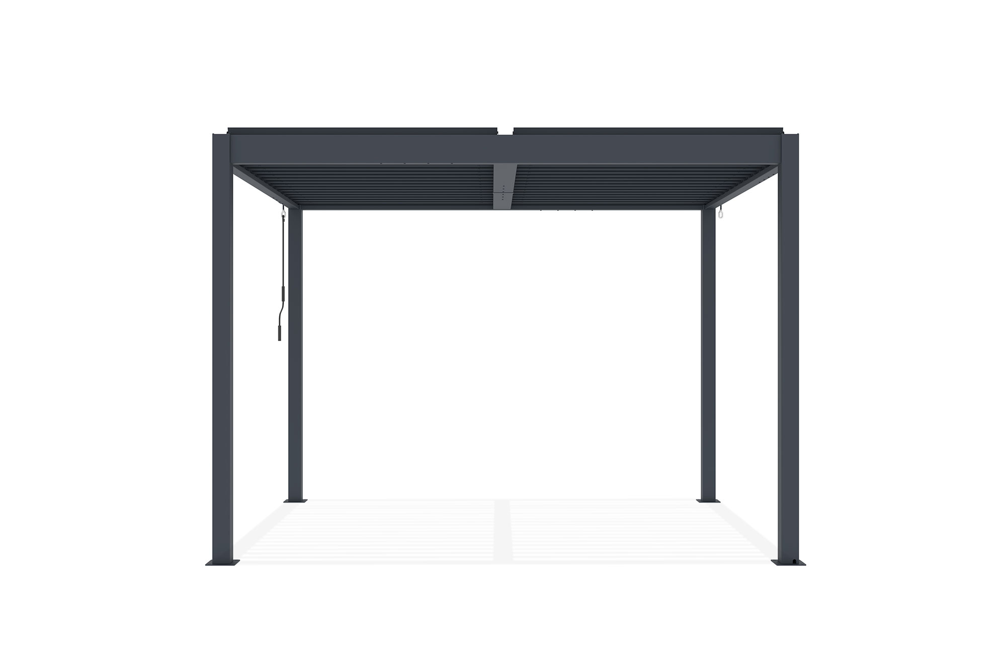 PIANA 3x2,5m fritstående bioklimatisk pergola i grå aluminium 20