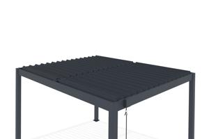 PIANA 3x2,5m fritstående bioklimatisk pergola i grå aluminium 23