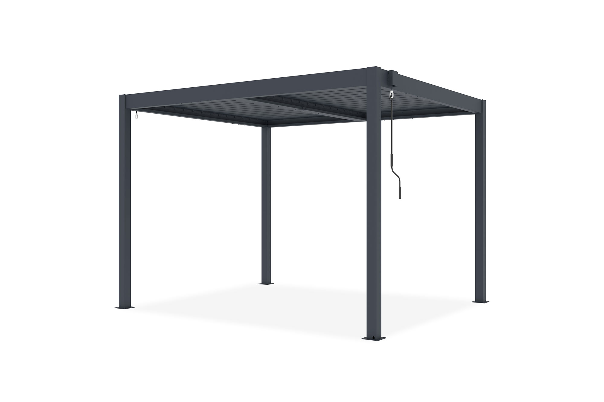 PIANA 3x2,5m fritstående bioklimatisk pergola i grå aluminium 18