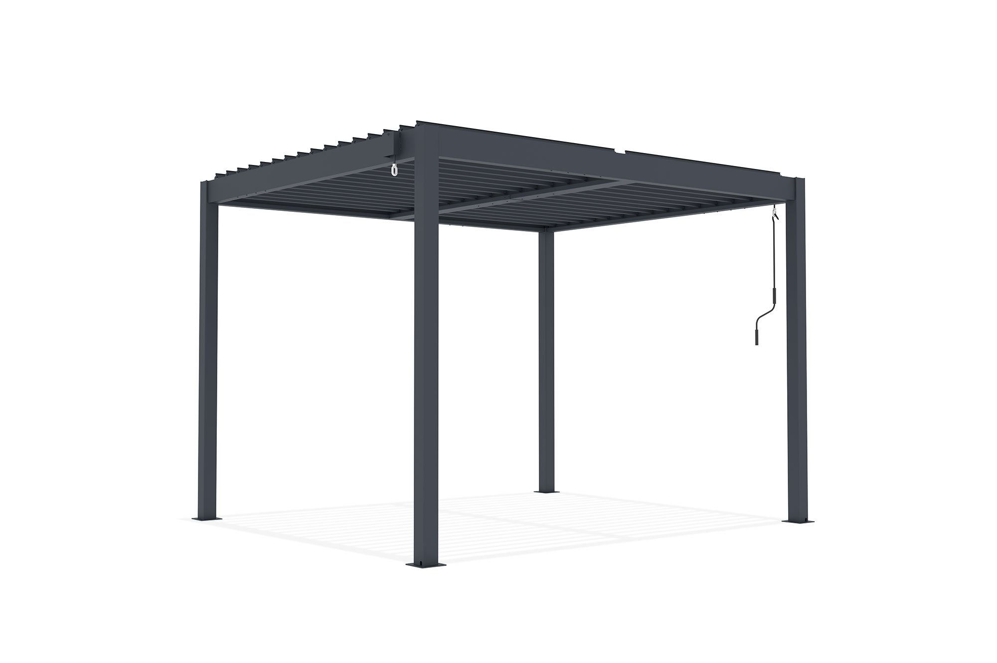 PIANA 3x2,5m fritstående bioklimatisk pergola i grå aluminium 24
