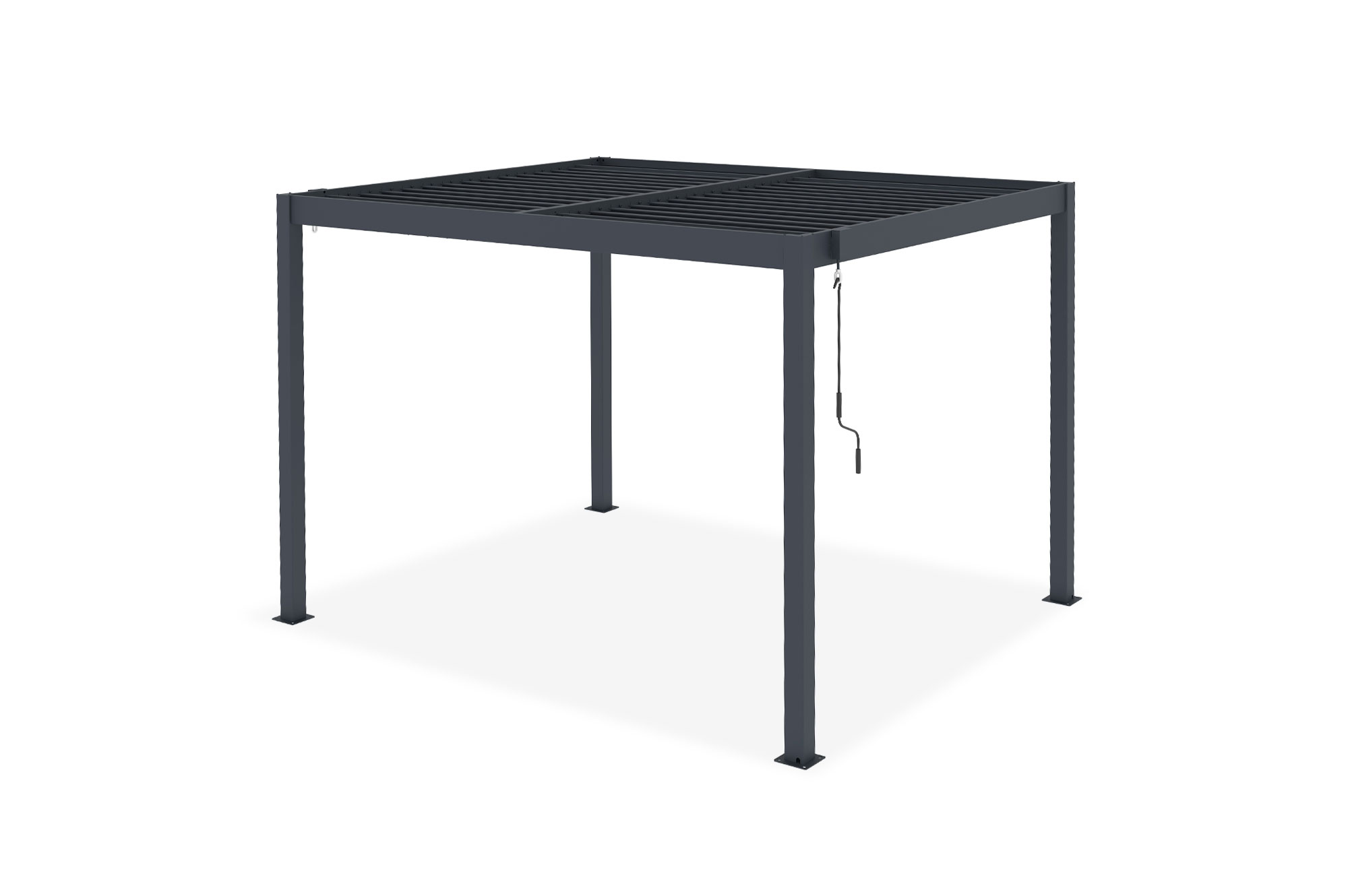 PIANA 3x2,5m fritstående bioklimatisk pergola i grå aluminium 16