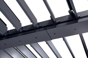 Pérgola bioclimática autoportante PIANA 3x3m en aluminio gris 13