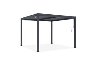 Pérgola bioclimática autoportante PIANA 3x3m en aluminio gris 18