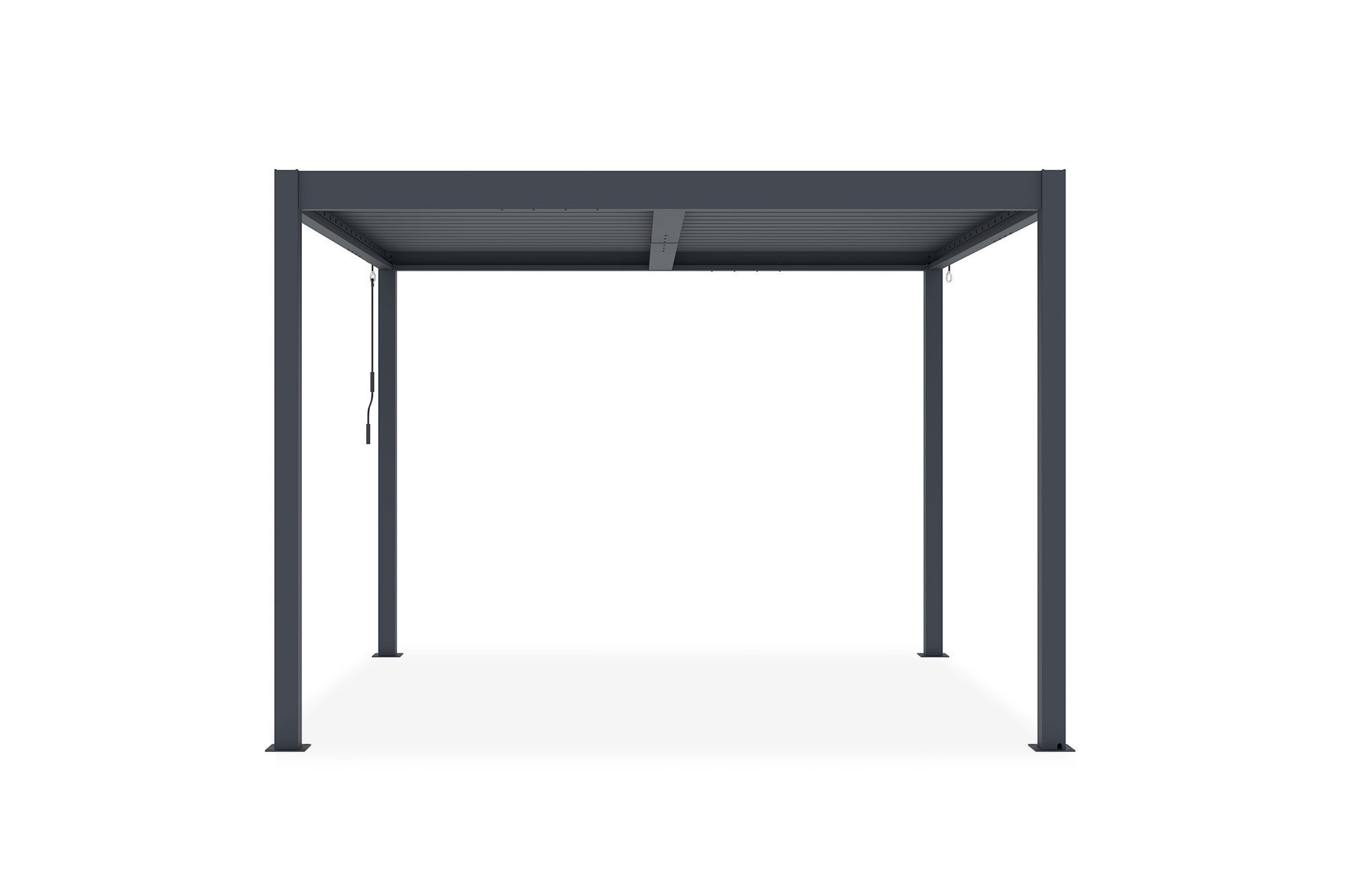 Pérgola bioclimática autoportante PIANA 3x3m en aluminio gris 3