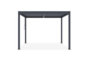 Pérgola bioclimática autoportante PIANA 3x3m en aluminio gris 3