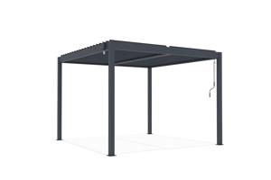 Pérgola bioclimática autoportante PIANA 3x3m en aluminio gris 25
