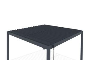 Pérgola bioclimática autoportante PIANA 3x3m en aluminio gris 24