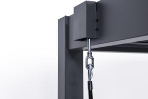 Pérgola bioclimática autoportante PIANA 3x3m en aluminio gris 12