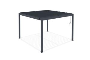 Pérgola bioclimática autoportante PIANA 3x3m en aluminio gris 22