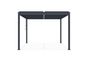 Pérgola bioclimática autoportante PIANA 3x3m en aluminio gris 21