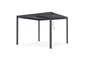 Pérgola bioclimática autoportante PIANA 3x3m en aluminio gris 19