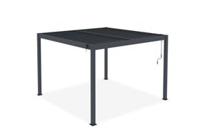 Pérgola bioclimática autoportante PIANA 3x3m en aluminio gris 4