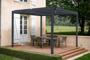 Pergola bioclimatique autoportée PIANA 3x3m aluminium gris