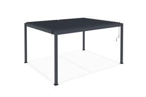 Pérgola bioclimática autoportante PIANA 4x3m en aluminio gris 20