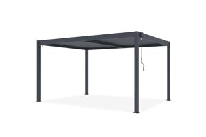 Pérgola bioclimática autoportante PIANA 4x3m en aluminio gris 17